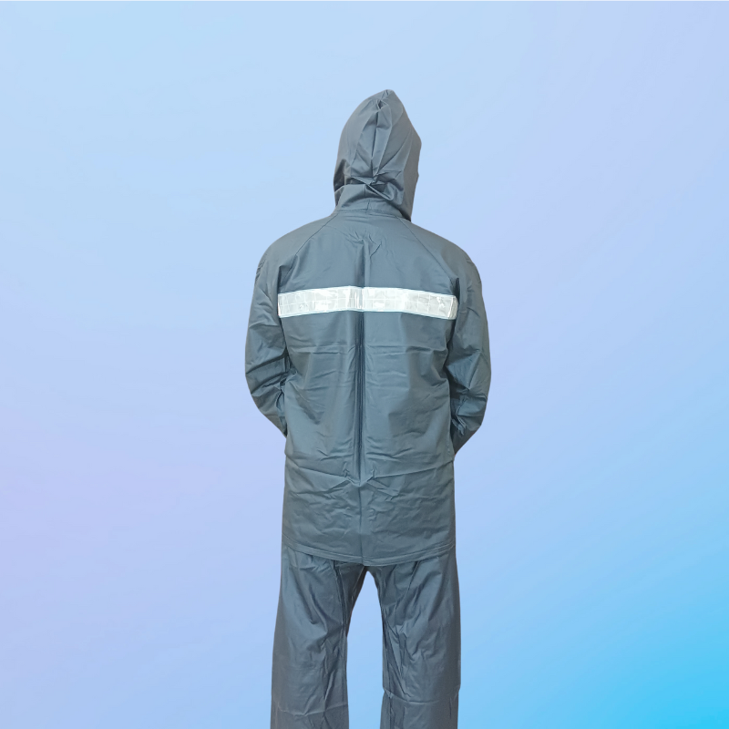China High Quality Raincoat (Model -210) Navy Blue Couler - Image 2