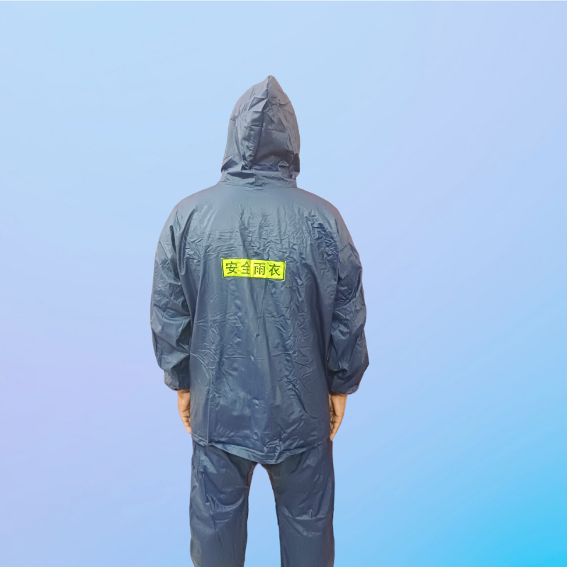 China One Part Rubber Raincoat (Model-140) Navy Blue Couler - Image 2