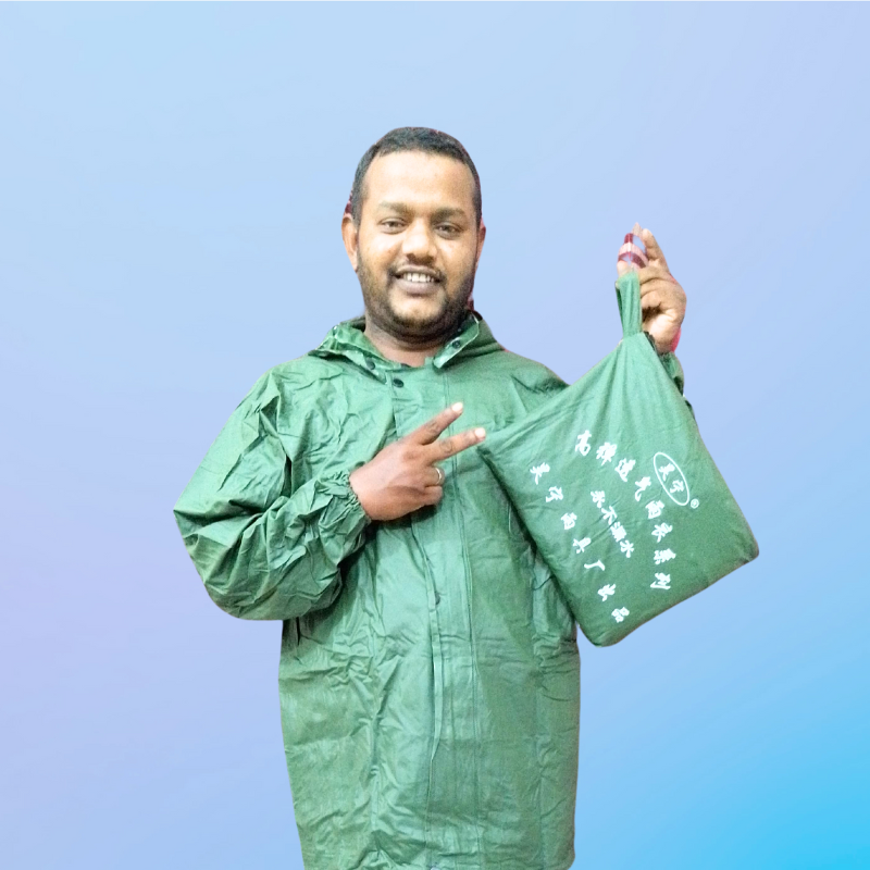 China 1 Part  Rubber Raincoat (Model- 140) Parrott Green