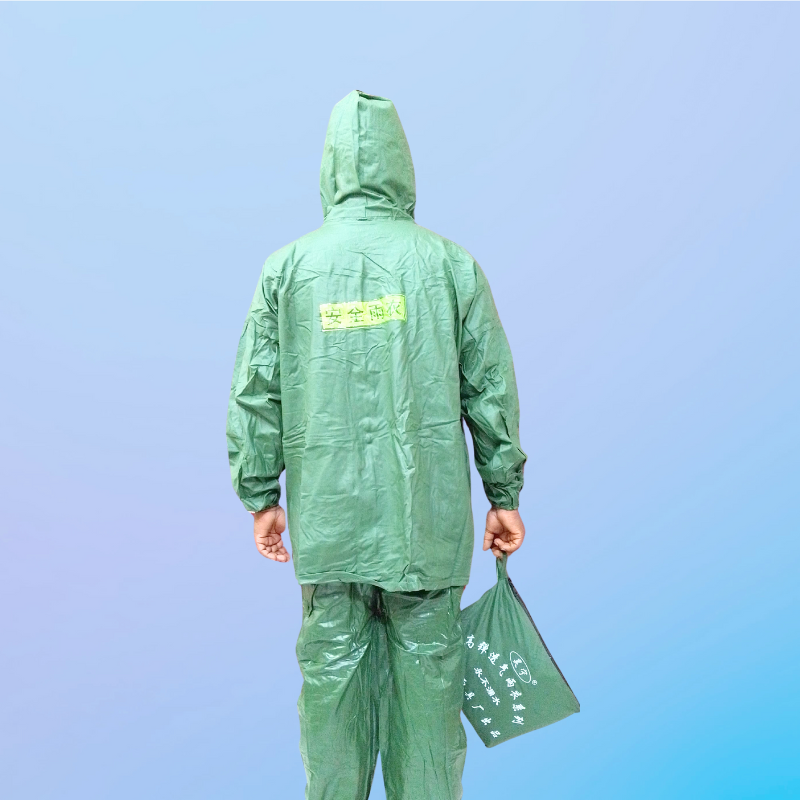 China 1 Part Rubber Raincoat (Model- 140) Parrott Green - Image 2