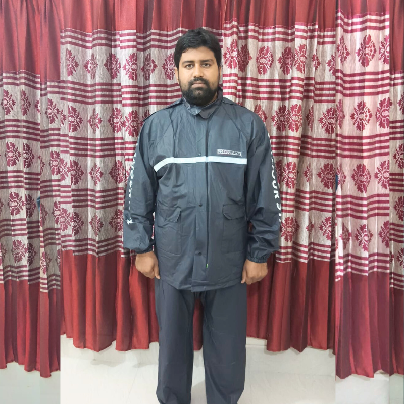China High Quality Raincoat (Model -170) BLACK Colure